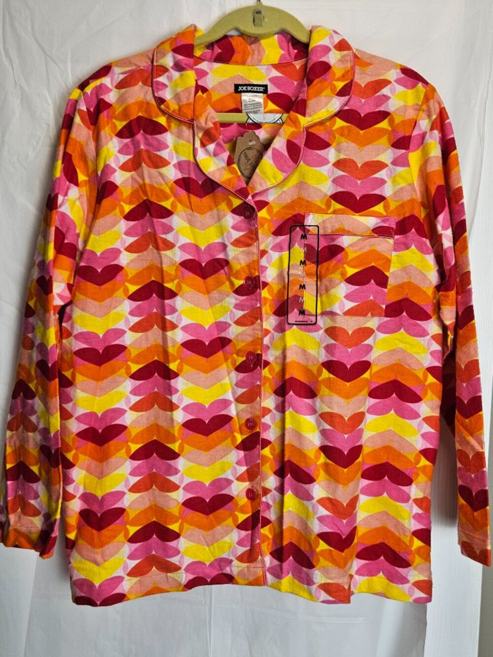 Joe Boxer Multicolor Heart Flannel Pajama Set – Size M – New Without Tags - Picture 2 of 13